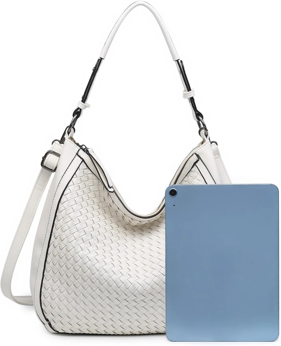 Hobo Bag for Women Woven Shoulder Bag in Large