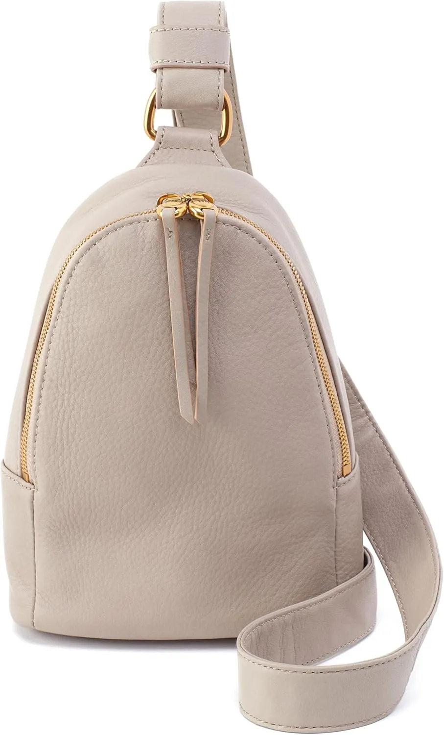 HOBO Fern Leather Hands-Free Sling Bag with Adjustable Strap, Fashionable Style, Room for Wallets and Essentials - Perfect for Traveling, Taupe