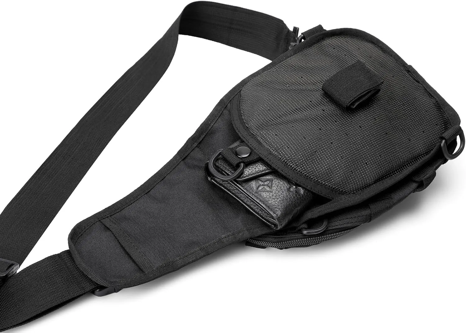 HOW'ON Hunting Backpack Waterproof Sling Shoulder Bag Small Carry Pouch Black
