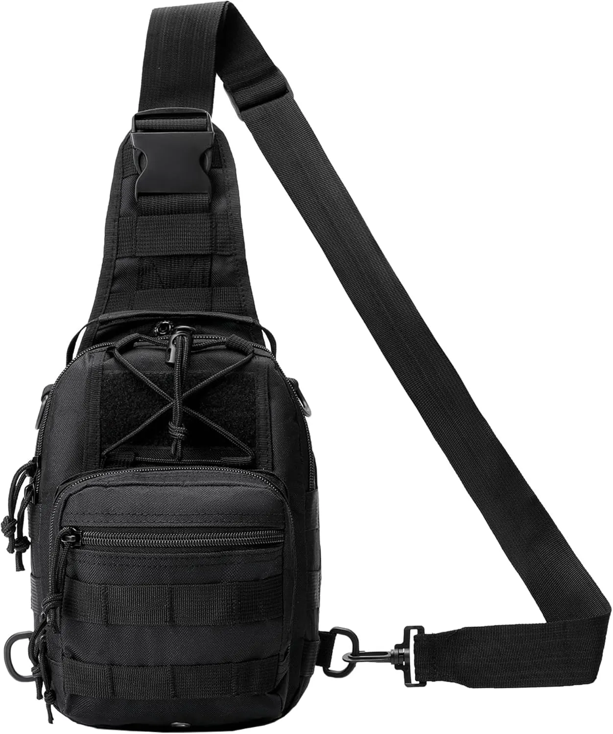 HOW'ON Hunting Backpack Waterproof Sling Shoulder Bag Small Carry Pouch Black