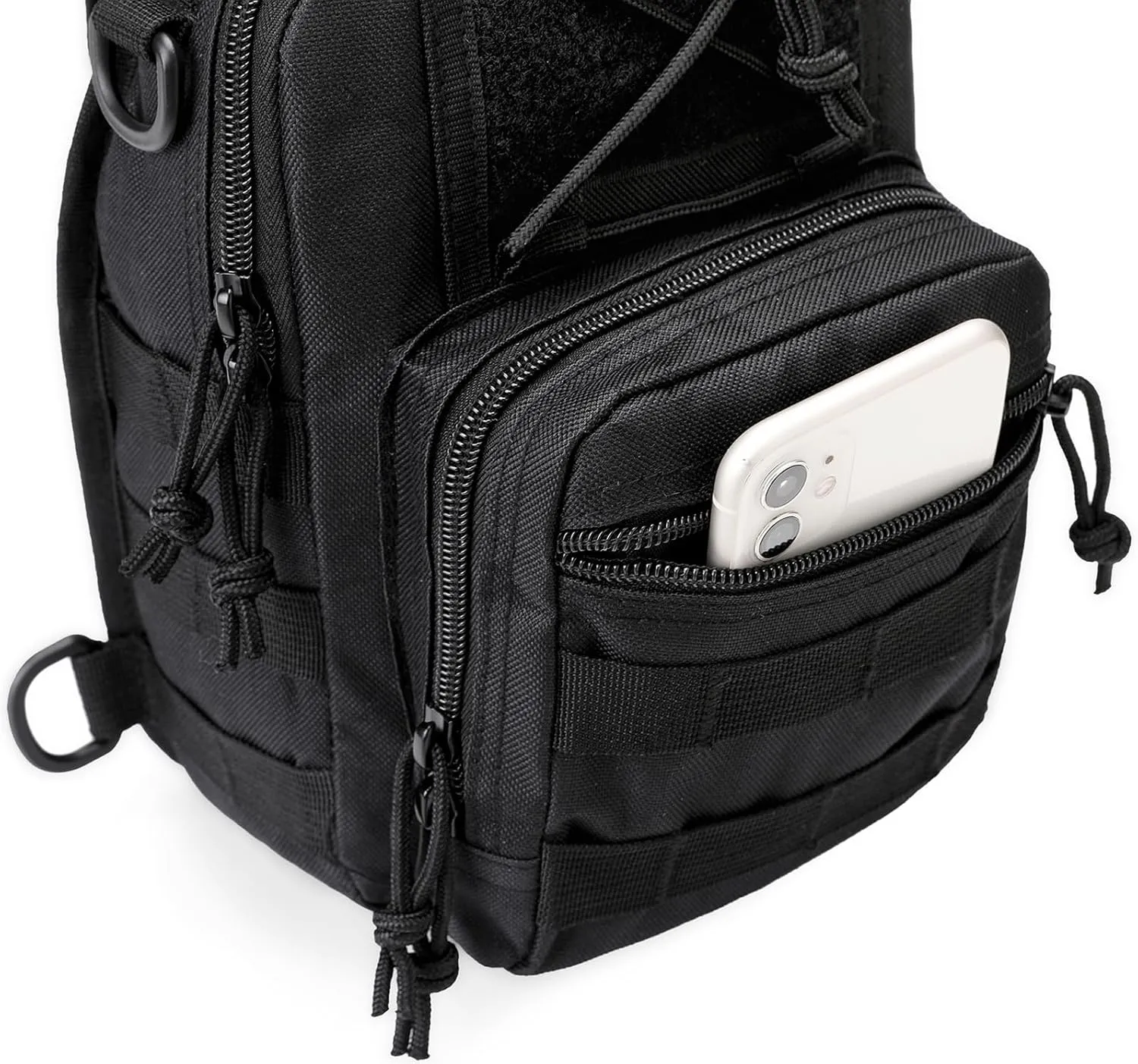 HOW'ON Hunting Backpack Waterproof Sling Shoulder Bag Small Carry Pouch Black