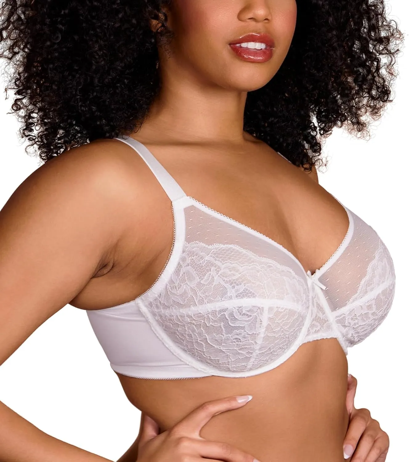 HSIA Minimizer Bras for Women Full Coverage Underwire Bras Plus Size Lifting Lace Bra for Heavy Breast
