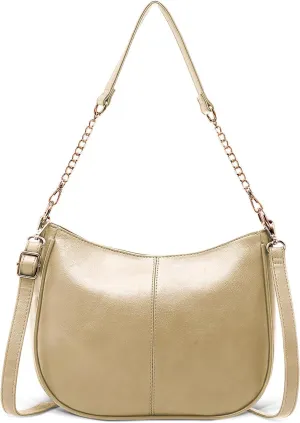 HUA ANGEL Crossbody Bags for Women Vegan Leather Tote Shoulder Bag with Two Strap Ladies Fashion Travel Shoulder Hobo Handbag