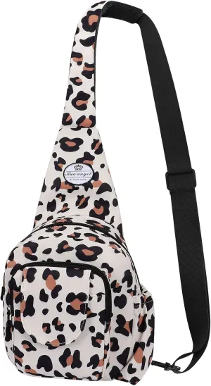 HUA ANGEL Floral Sling Bag, Small Lightweight Crossbody Shoulder Chest Bag for Men & Women Compact Travel Hiking Mini Daypack