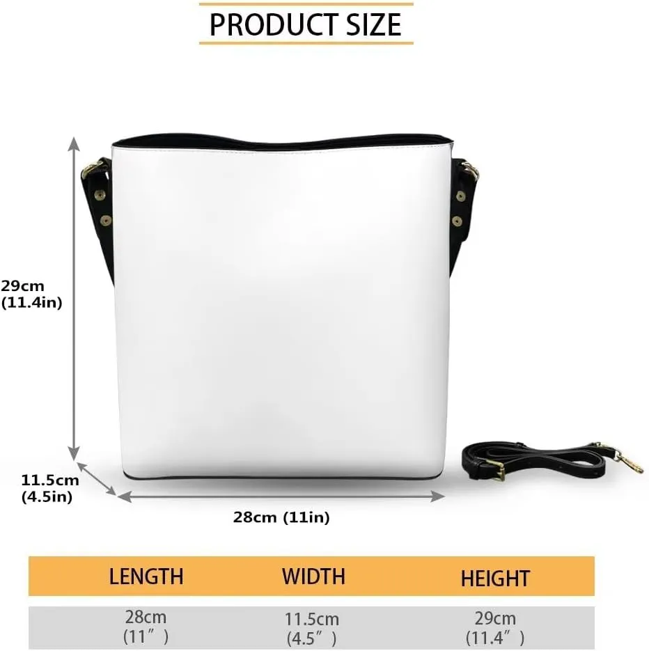 HUGS IDEA Women Handbags PU LeatherBucket Bag Big Capacity Tote Handbag Hobo Crossbody Bucket Purse