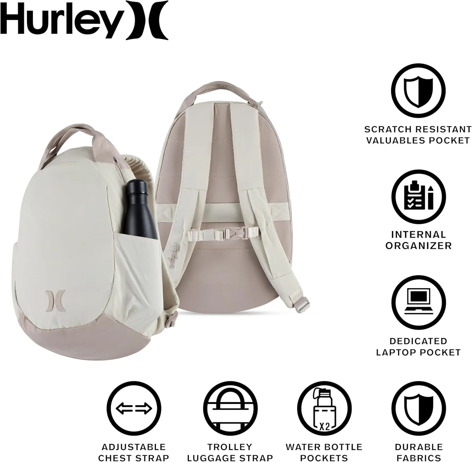 Hurley Women's Gym Backpack, Blue Graphite, One Size