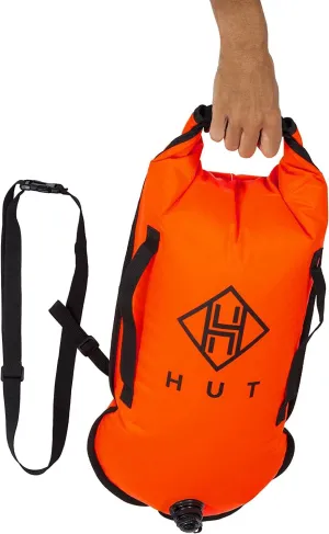 HUT Swim Buoy Dry Bag - UK's Favorite Swimming Safety Float and Watertight Dry Bag for Open Water Swimmers, Triathletes and Snorklers. High Visibility Safety Swim Buoy – be seen be Safe (28L)