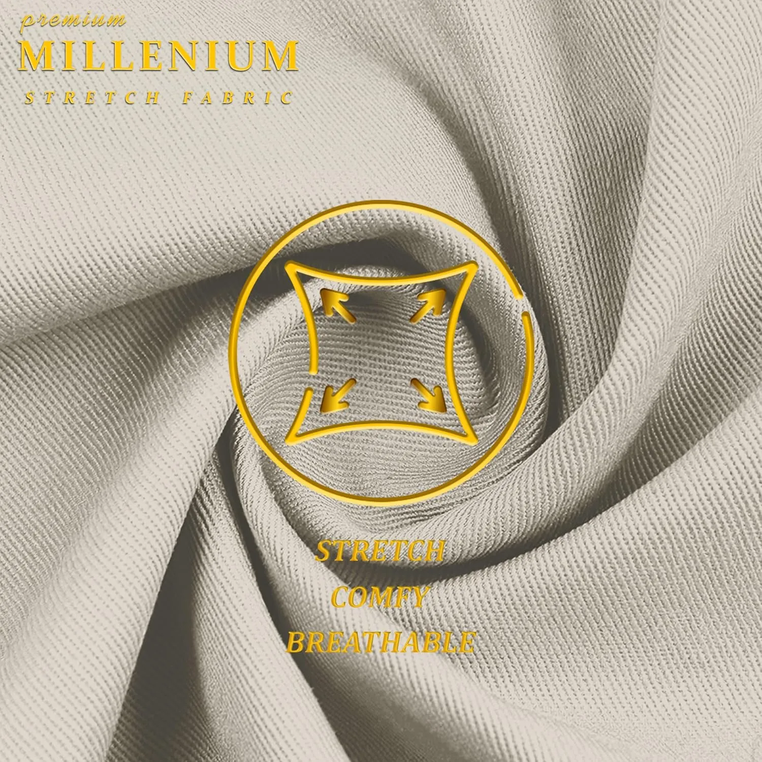 Hybrid & Company Super Comfy Stretch with Full Elastic Waist Pull On Millennium Twill Pant