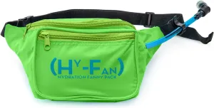 Hydration Fanny Pack with Bladder, 17oz BPA-Free, Hands-Free Design, Secure Pockets, Ideal for Athletic Outdoor Activities, Travel and More - Green