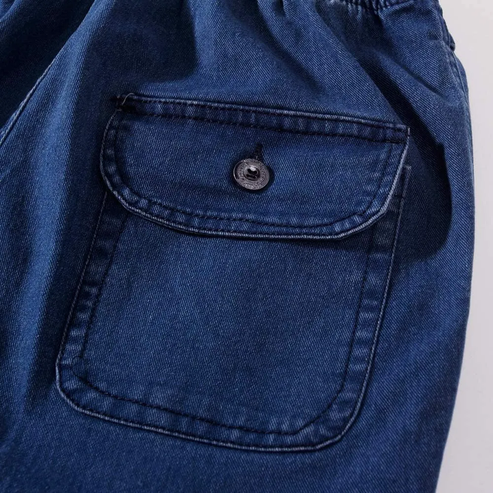 IDEALSANXUN Men’s Elastic Waist Jeans