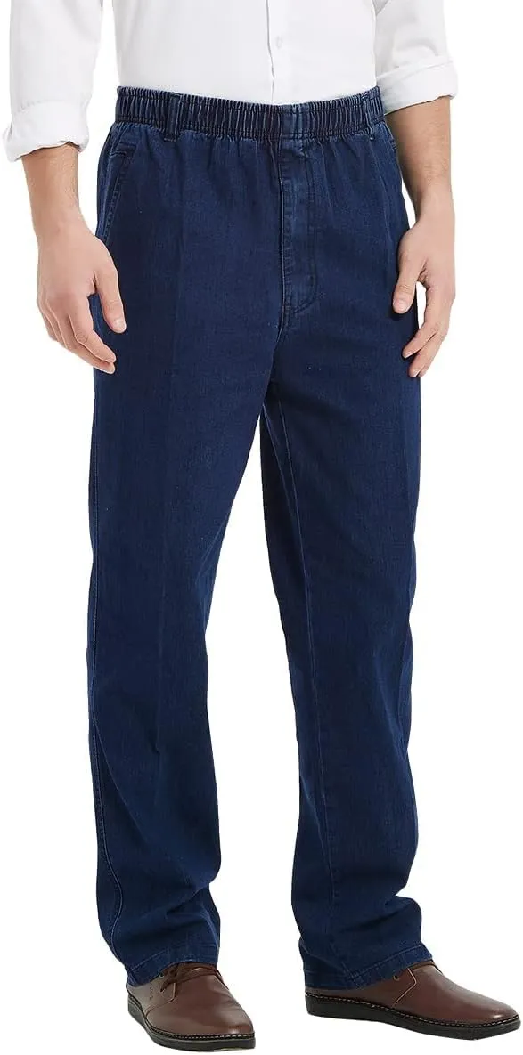 IDEALSANXUN Men’s Elastic Waist Jeans