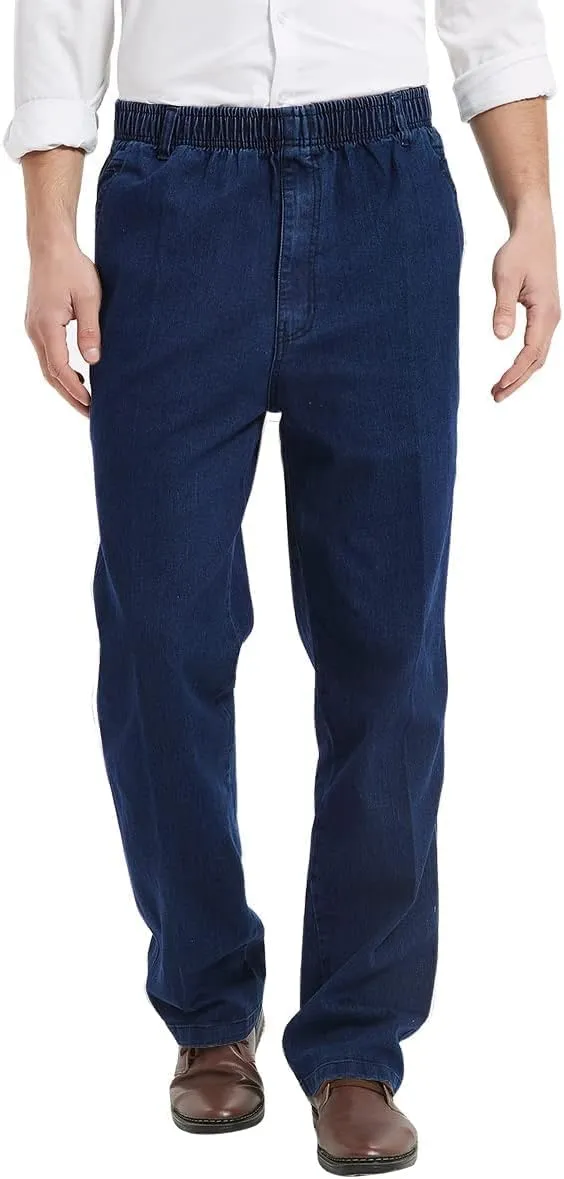IDEALSANXUN Men’s Elastic Waist Jeans