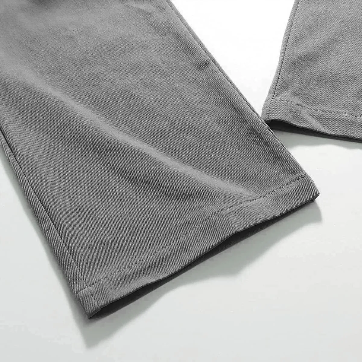 IDEALSANXUN Men’s Elastic Waist Loose Fit Denim Pants Casual Solid Jeans Trouser