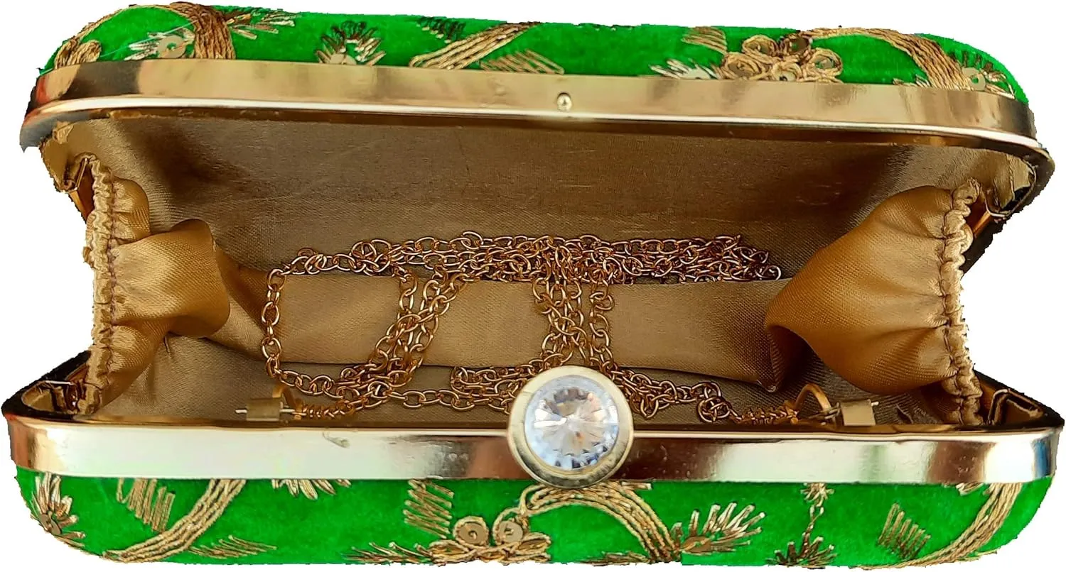 IGH Luxurious Indian Velvet Clutches for Women Ideal Wedding Favors, Unique Wedding Gifts, Christmas Party Gifts, Return Gift
