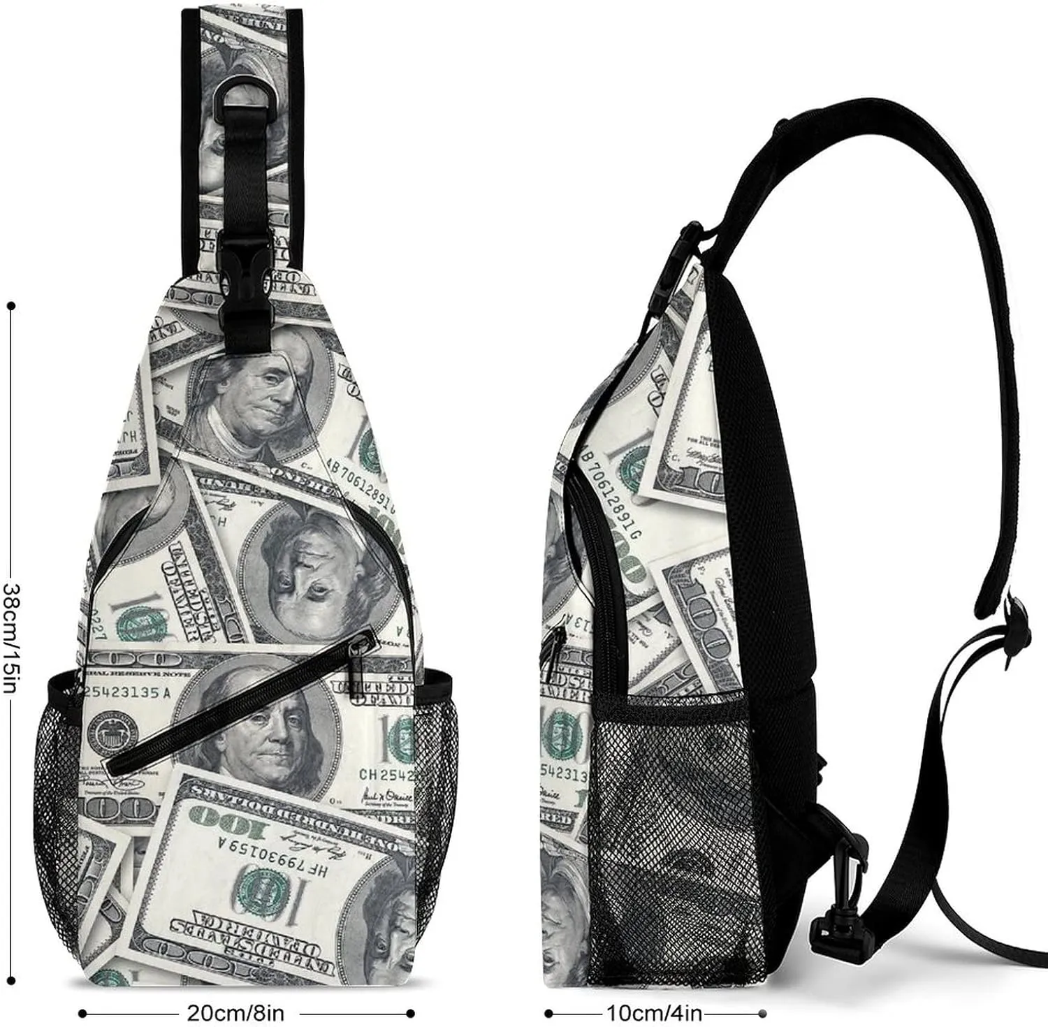 IMPCOKRU Sling Bag for Men Women Crossbody Backpack 1,Lightweight Shoulder Backpack for Causal Sport Travel Hiking.