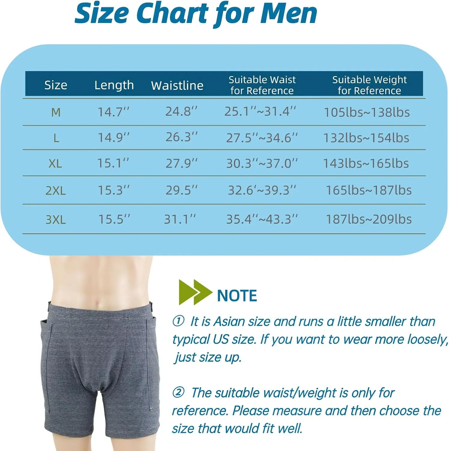 Incontinence Care Trousers, Catheter Underwear for Elderly with Double Pockets, Urinate Drainage Bag Pants for Catheter Nephrostomy Bag for Incontinence and Ostomy Patients (Men, M)