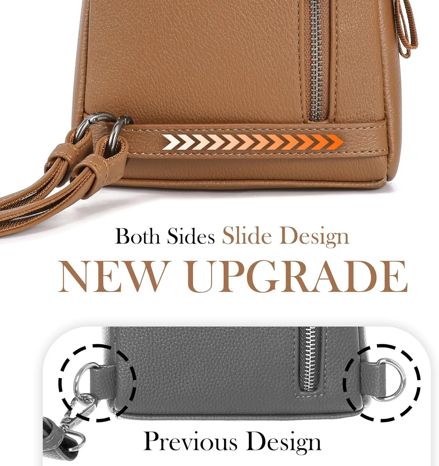 INICAT Travel Small Sling Bag Leather Crossbody Bags for Women Fanny Packs Cross Body Bag for Woman Cross Body Purses