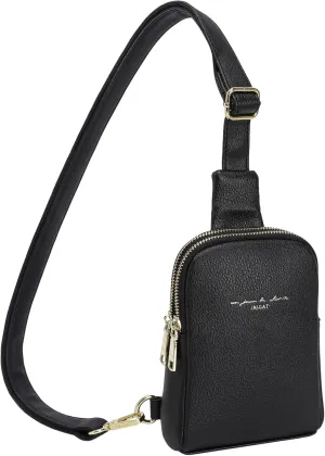 INICAT Travel Small Sling Bag Leather Crossbody Bags for Women Fanny Packs Cross Body Bag for Woman Cross Body Purses