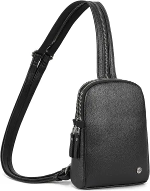 INICAT Travel Small Sling Bag Leather Crossbody Bags for Women Fanny Packs Cross Body Bag for Woman Cross Body Purses