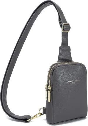 INICAT Travel Small Sling Bag Leather Crossbody Bags for Women Fanny Packs Cross Body Bag for Woman Cross Body Purses