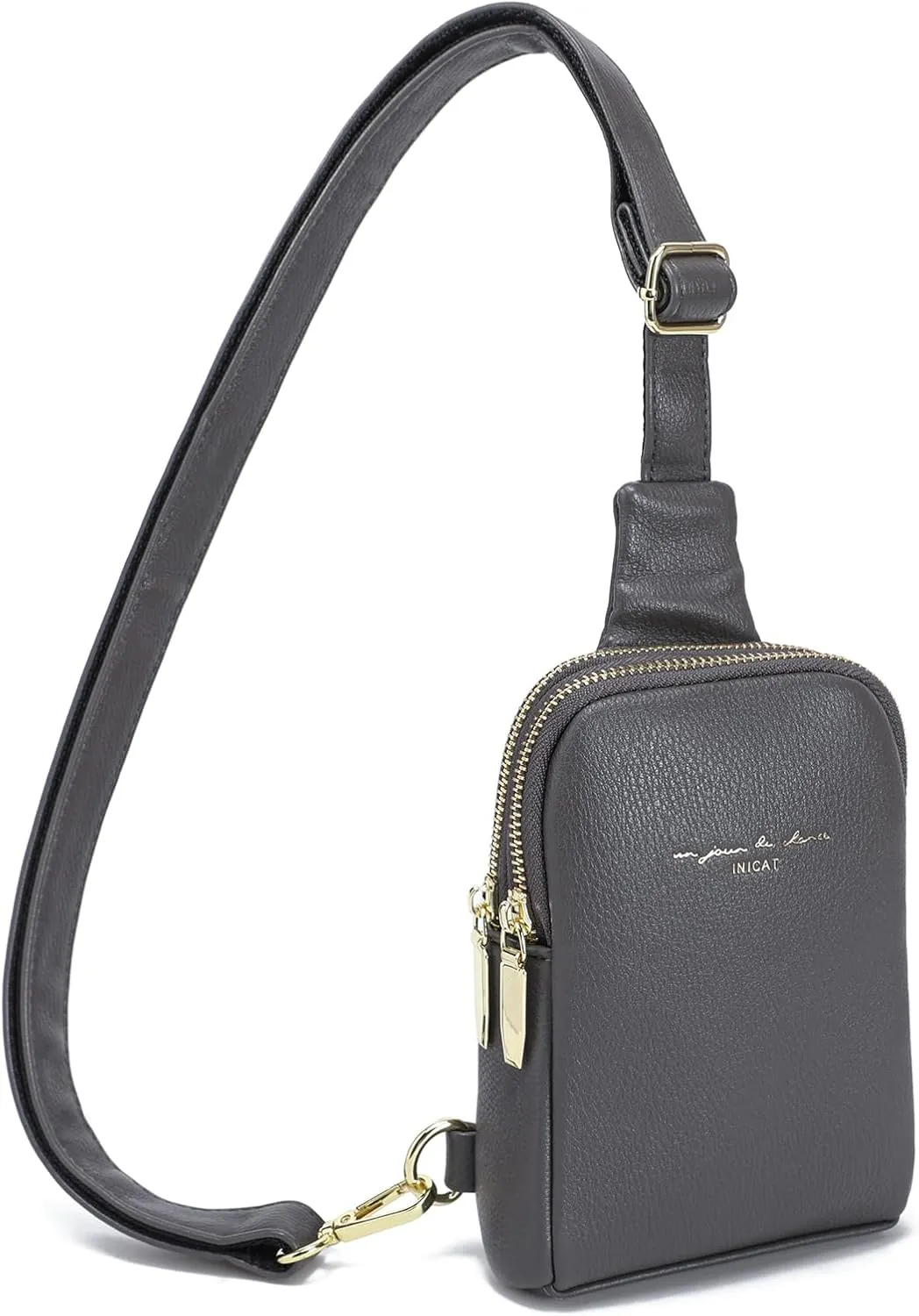 INICAT Travel Small Sling Bag Leather Crossbody Bags for Women Fanny Packs Cross Body Bag for Woman Cross Body Purses