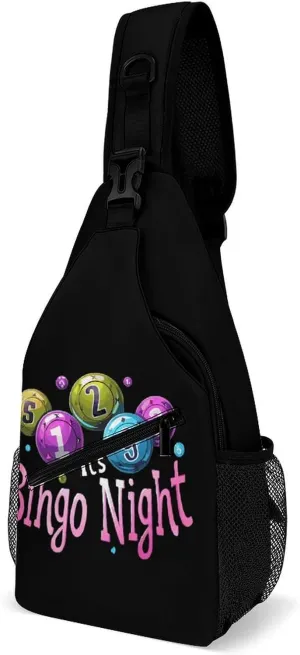 It's Bingo Night Crossbody Sling Bag Casual Chest Bag Daypack for Women Men Travel Sport Hiking Funny Print