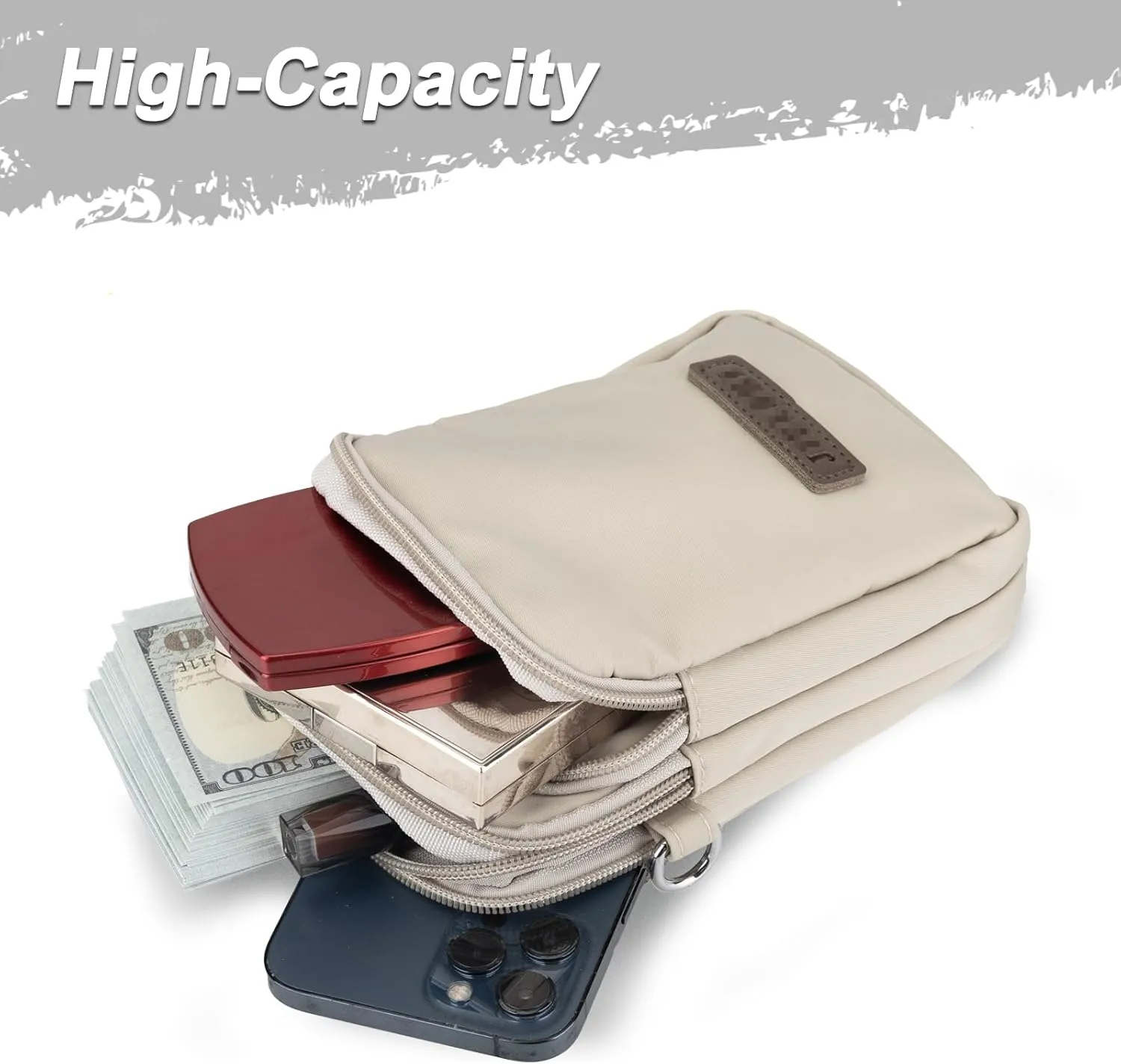 JANKS Small Crossbody Bag for Women Mini Cell Phone Bag Travel Pouch Wallet Purses Adjustable Over Shoulder Strap