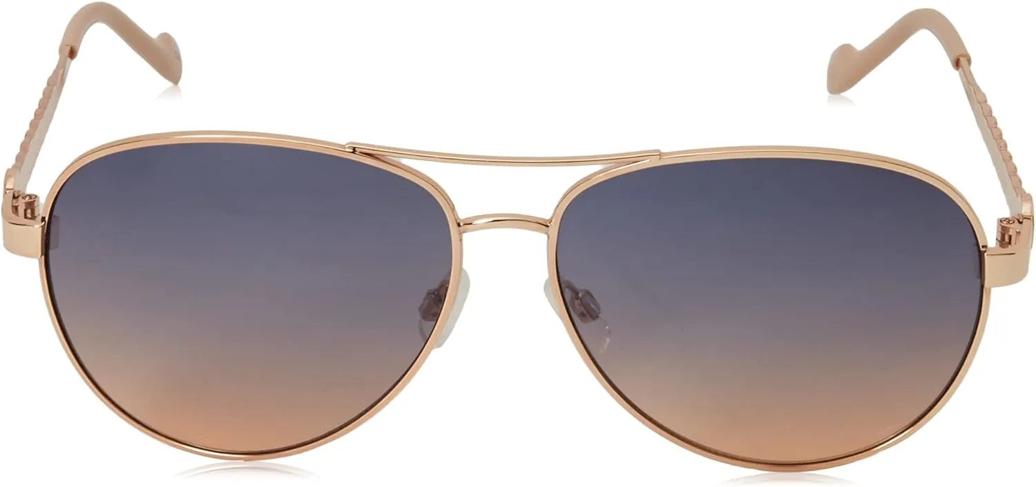 Jessica Simpson Women's J5702 Elegant Metal Aviator Pilot Sunglasses with UV400 Protection