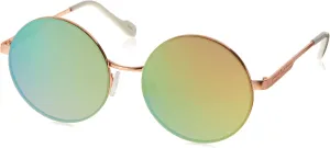 Jessica Simpson Women's J6222 Vintage Metal Round Sunglasses