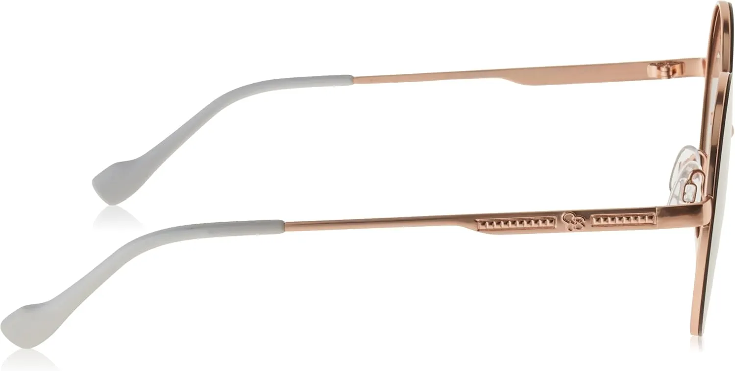 Jessica Simpson Women's J6222 Vintage Metal Round Sunglasses