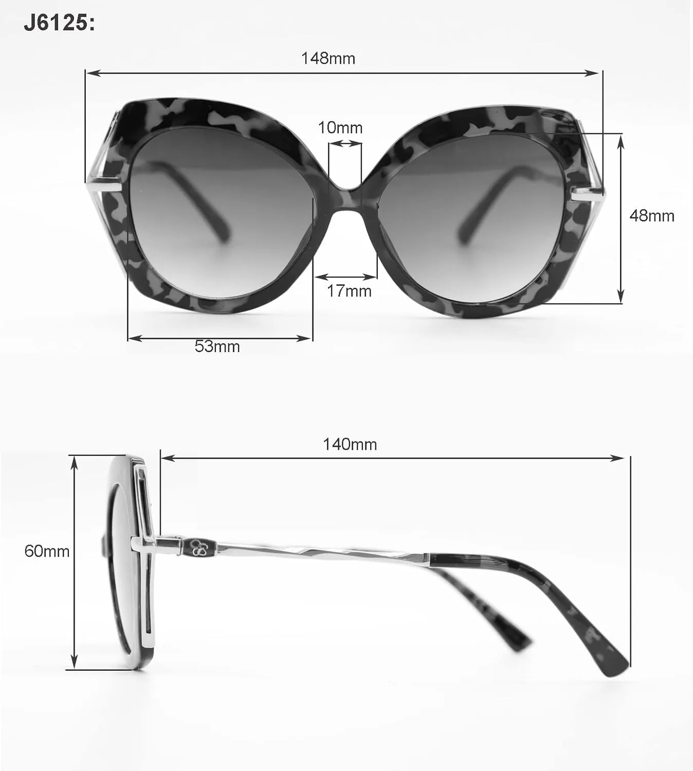 Jessica Simpson Women's J6222 Vintage Metal Round Sunglasses