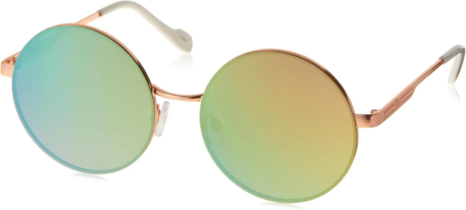 Jessica Simpson Women's J6222 Vintage Metal Round Sunglasses