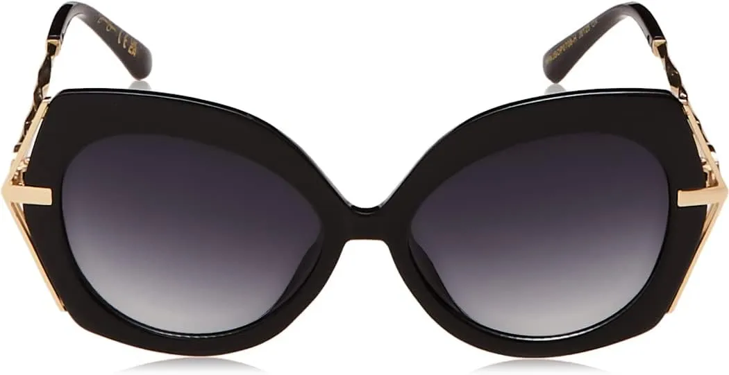 Jessica Simpson Women's J6222 Vintage Metal Round Sunglasses