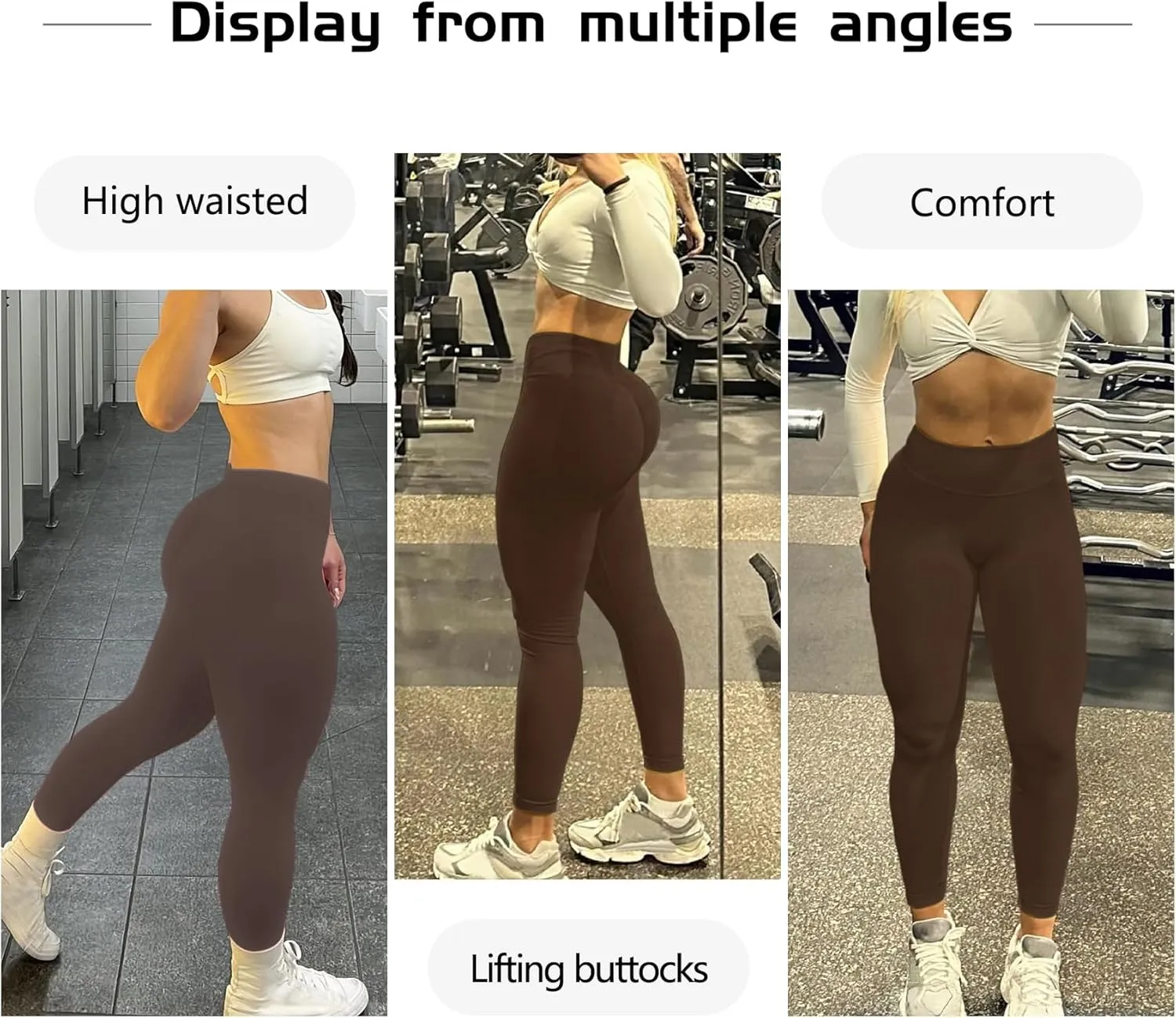 JGS1996 Hidden Scrunch Butt Lifting Leggings for Women Tummy Control High Waisted Workout Gym Seamless Impact Yoga Pants