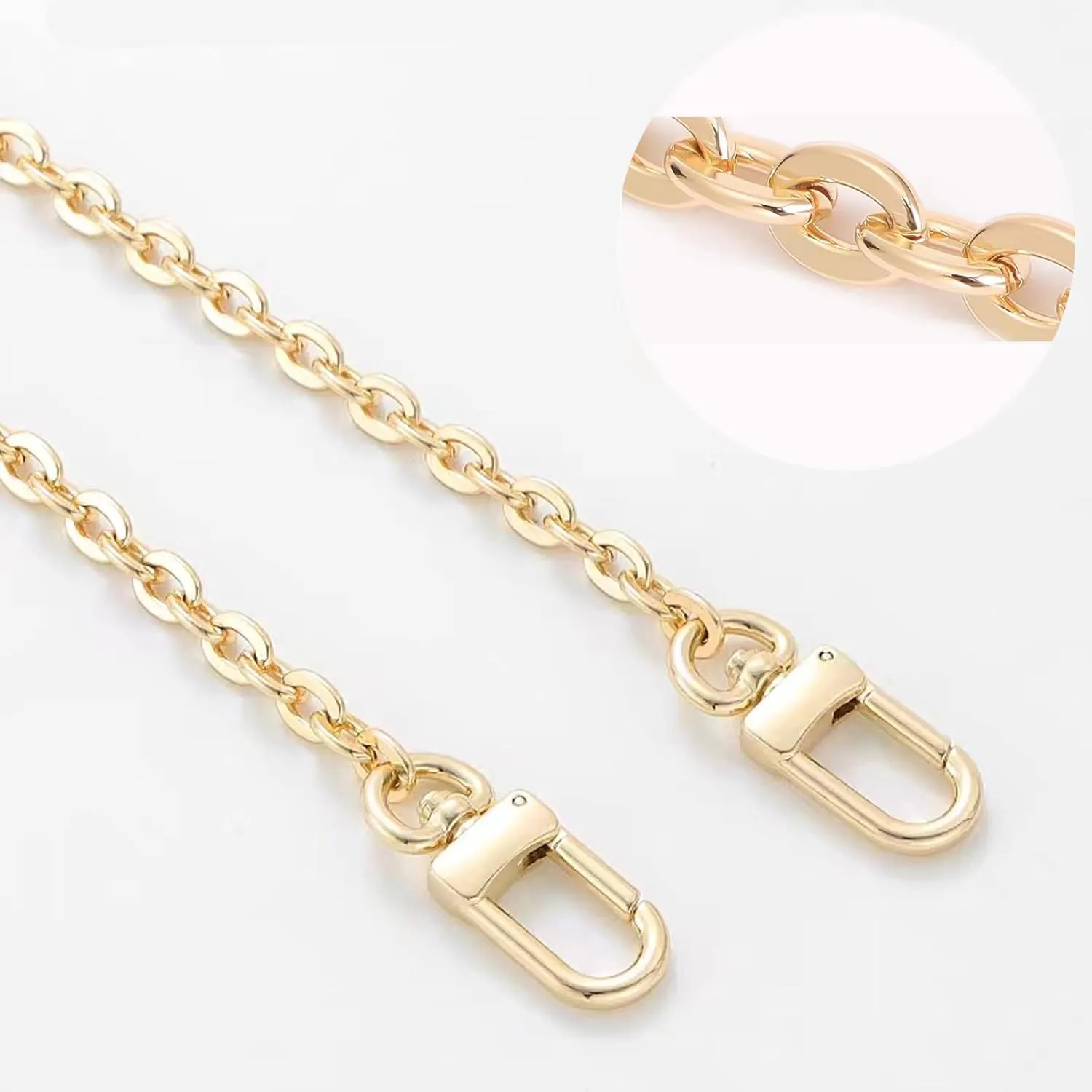 jiesinlov Purse Chain Strap CrossBody Handbag Gold Chains Shoulder Bag Strap Replacement,with Metal Buckles (B 35.4in)