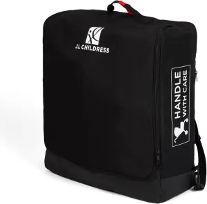 J.L. Childress Compact Stroller Travel Bag - Fits UppaBaby MINU, gb Pockit, Babyzen YoYo, Nuna TRVL and more - Expandable, Backpack Straps, AirTag Holder - Airplane Bag for Travel Strollers