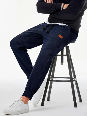 JMIERR Mens Corduroy Joggers Pants Casual Cargo Pants Drawstring Elastic Waist Baggy Tapered Sweatpants with Pockets