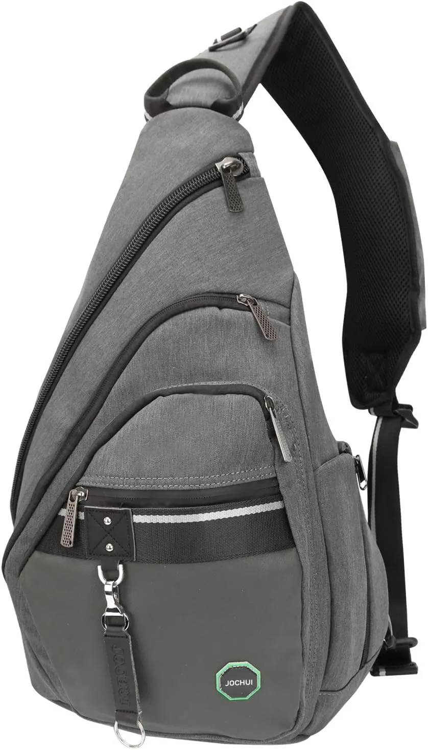 Jochui Sling Bag Backpack Pack 13" 14" Laptop Bag Satchel Rucksack Travel Bag Gray