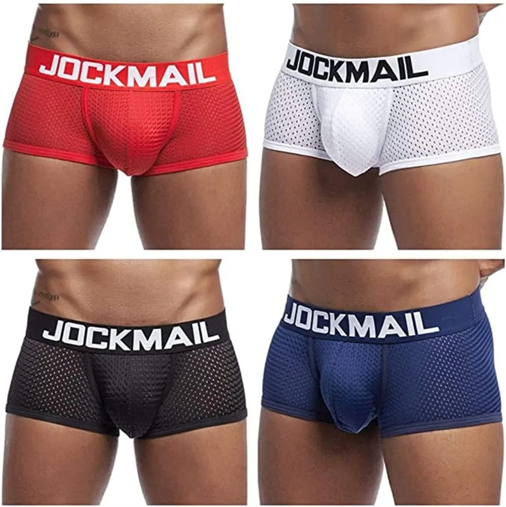 JOCKMAIL Mesh Low Waist Men Underwear Boxers Men Panties Male Underpants Men boxer short