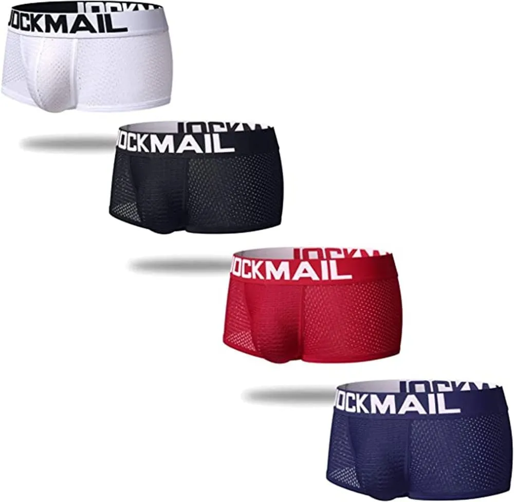 JOCKMAIL Mesh Low Waist Men Underwear Boxers Men Panties Male Underpants Men boxer short