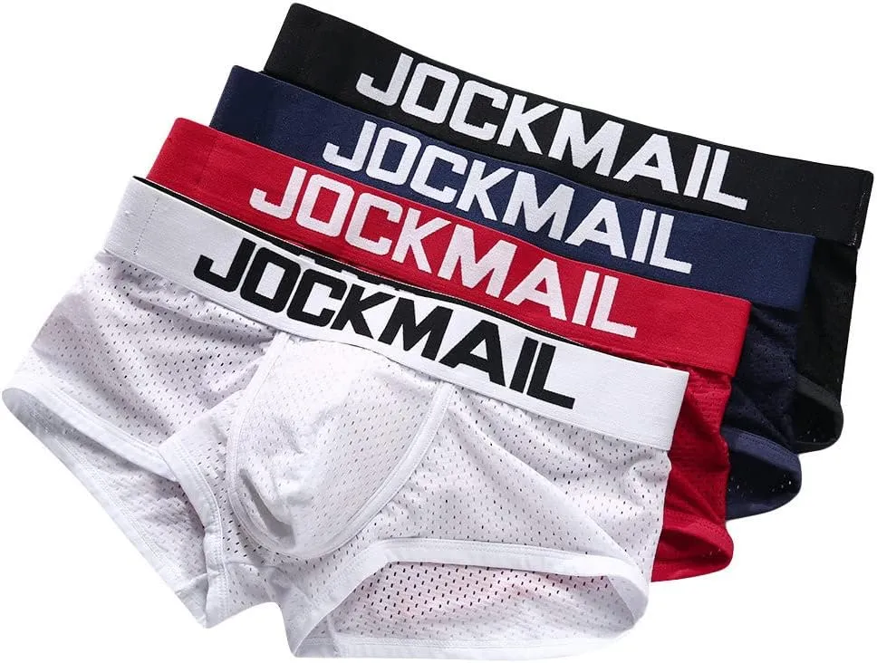 JOCKMAIL Mesh Low Waist Men Underwear Boxers Men Panties Male Underpants Men boxer short