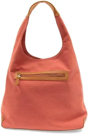 Joy Susan Womens Fashion April Canvas Hobo Bag - Black