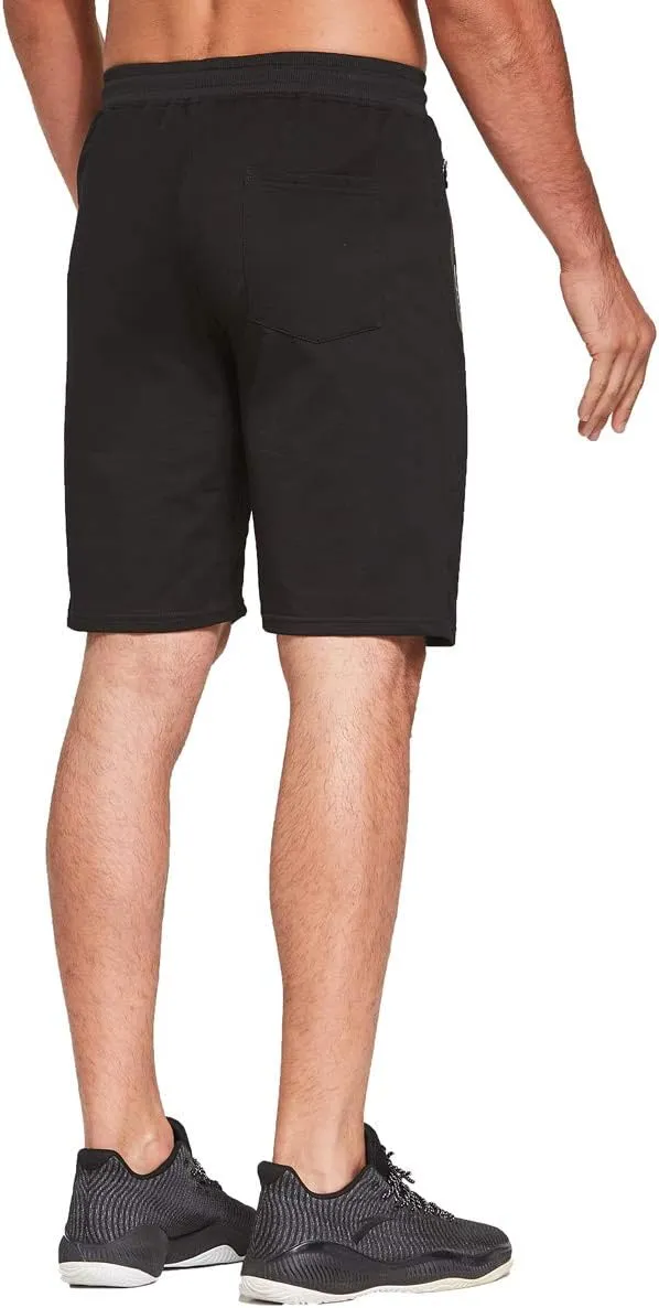 JustSun Mens Shorts Casual Sports with Elastic Waist Zipper Pockets