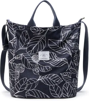 KALIDI Corduroy Tote Bag, Large Messenger Bag Shoulder Hobo Anti Splash Crossbody Zipper Bag Casual Work Shopping Women