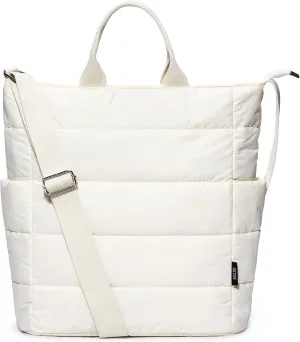 KALIDI Quilted Tote Bag, Puffer Hobo Laptop Bag Anti Splash Crossbody Zipper Shoulder Bag Large Casual Work Daily Women