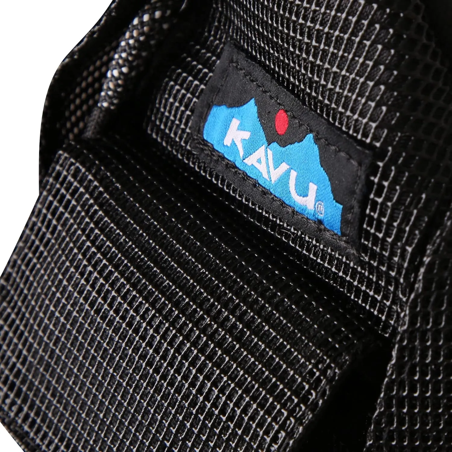 KAVU Mini Beach Rope Bag Mesh Crossbody Sling Backpack - Black