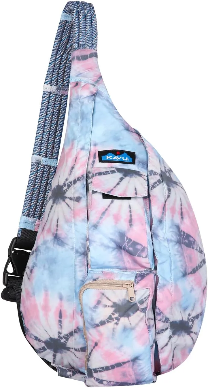 KAVU Original Rope Sack Sling Crossbody Backpack - Spiral Tie Dye