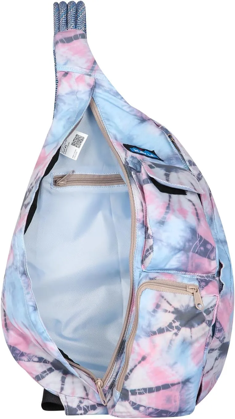 KAVU Original Rope Sack Sling Crossbody Backpack - Spiral Tie Dye
