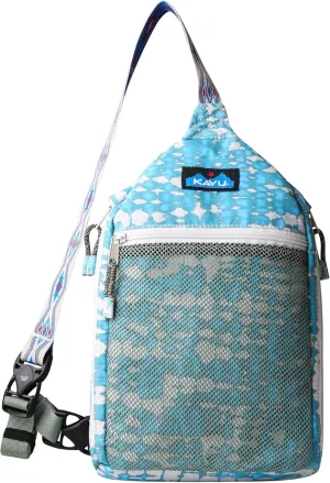 KAVU Yoho Sling Rucksack Semi Padded Water Resistant Double Sided Mini Backpack - Ripple Tie Dye