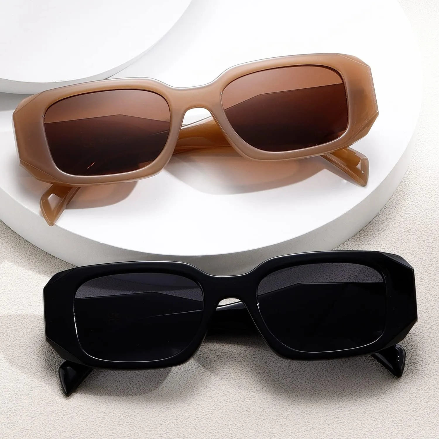 kimorn Rectangle Sunglasses for Women Men Trendy Retro Trendy Sun Glasses 90’s Vintage Square Frame K1307
